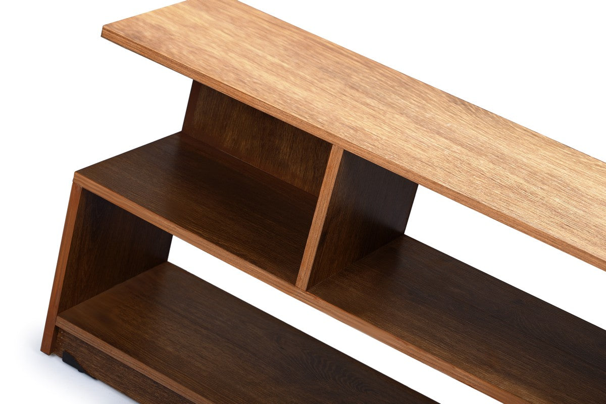 Tv Unit 120cm S Shape Walnut