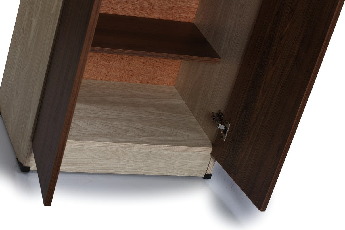 Shoe Rack 60cm Mode White*Walnut