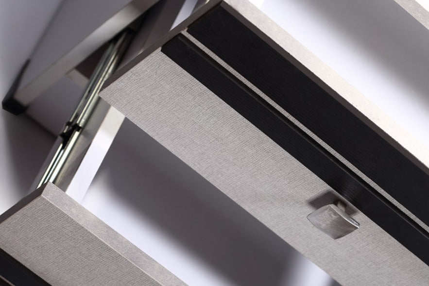 Commodeno White * Black 45cm Two Drawers