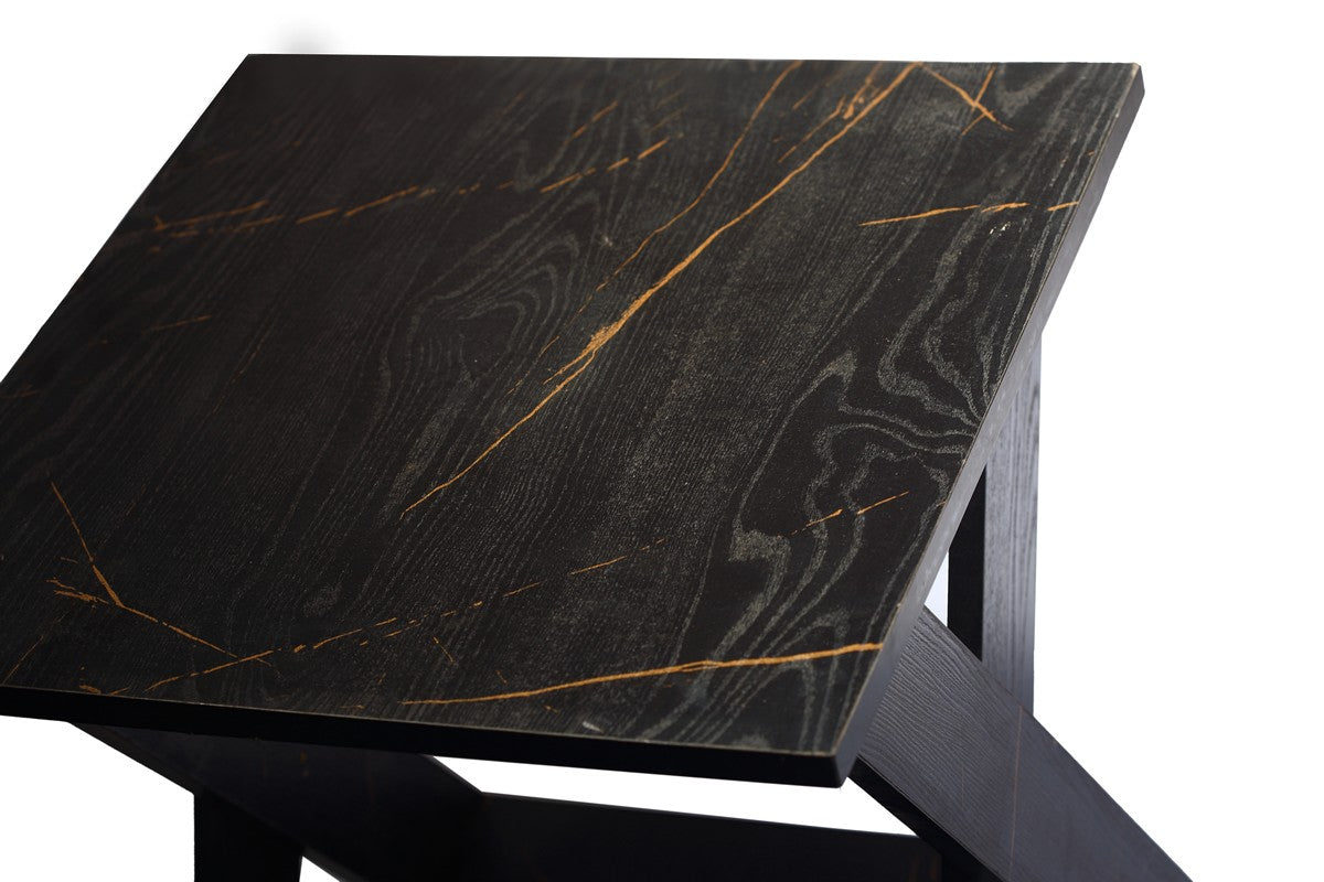 Square Table X shape Black*Gold