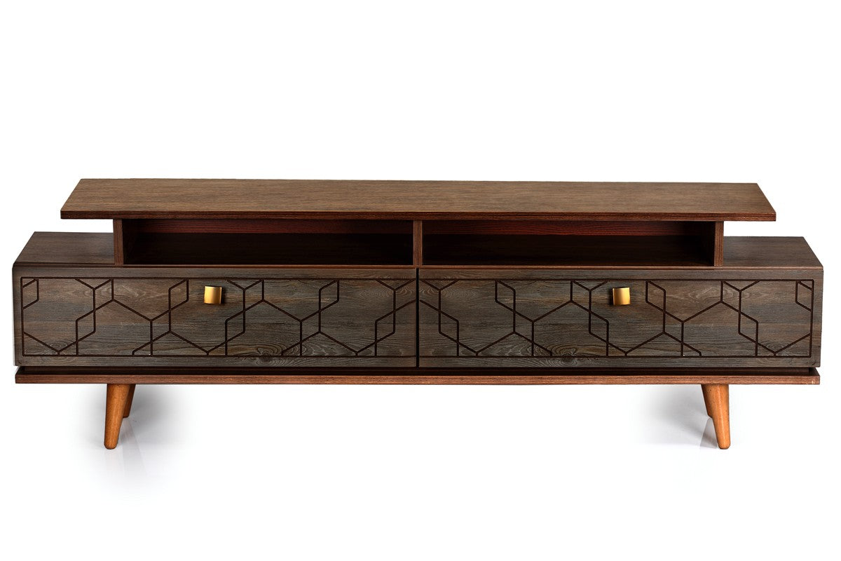 Galaxy Tv Unit 160cm Walnut