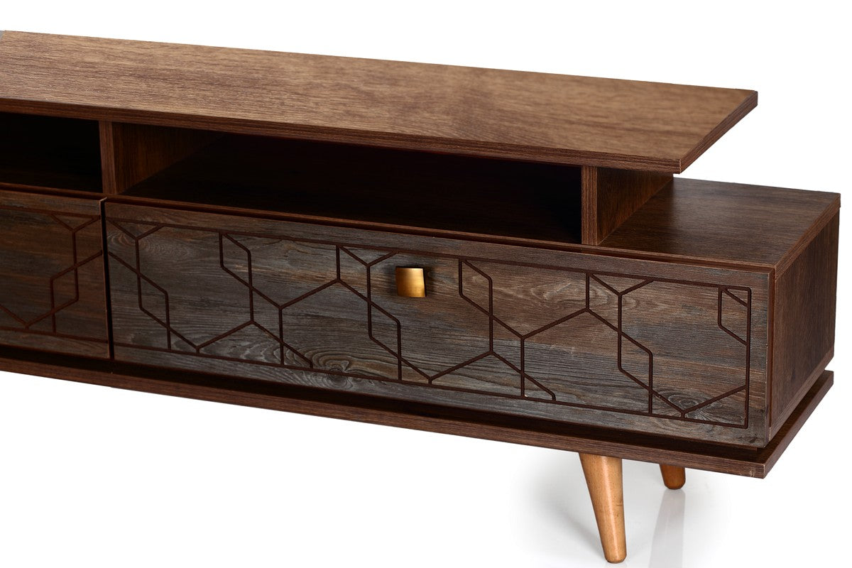 Galaxy Tv Unit 160cm Walnut