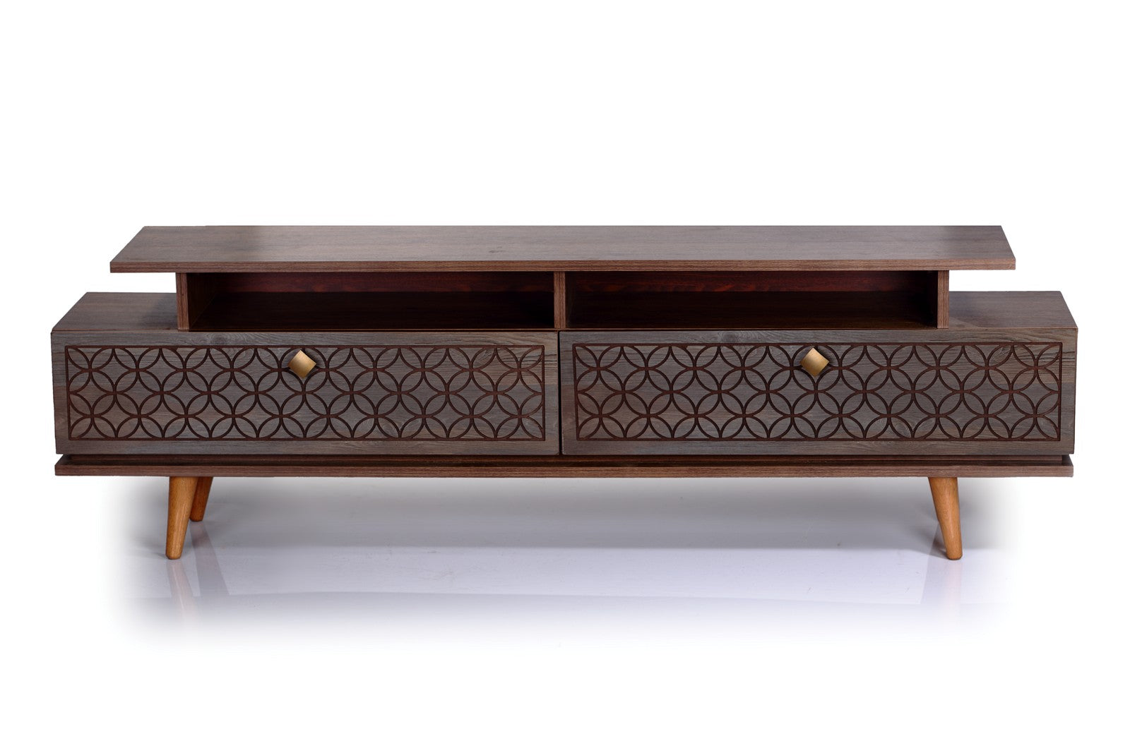 Galaxy Tv Unit Walnut Whole Unit