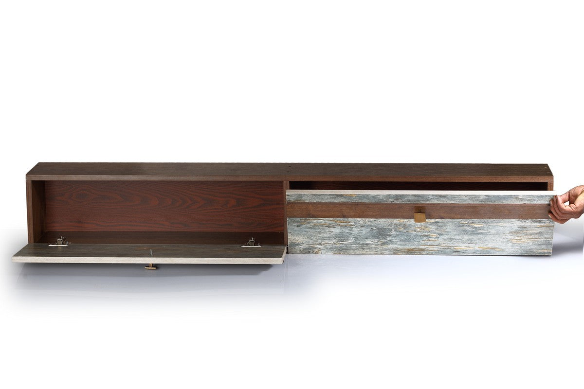 Galaxy Tv Unit Walnut * Moga/Mint Whole Unit