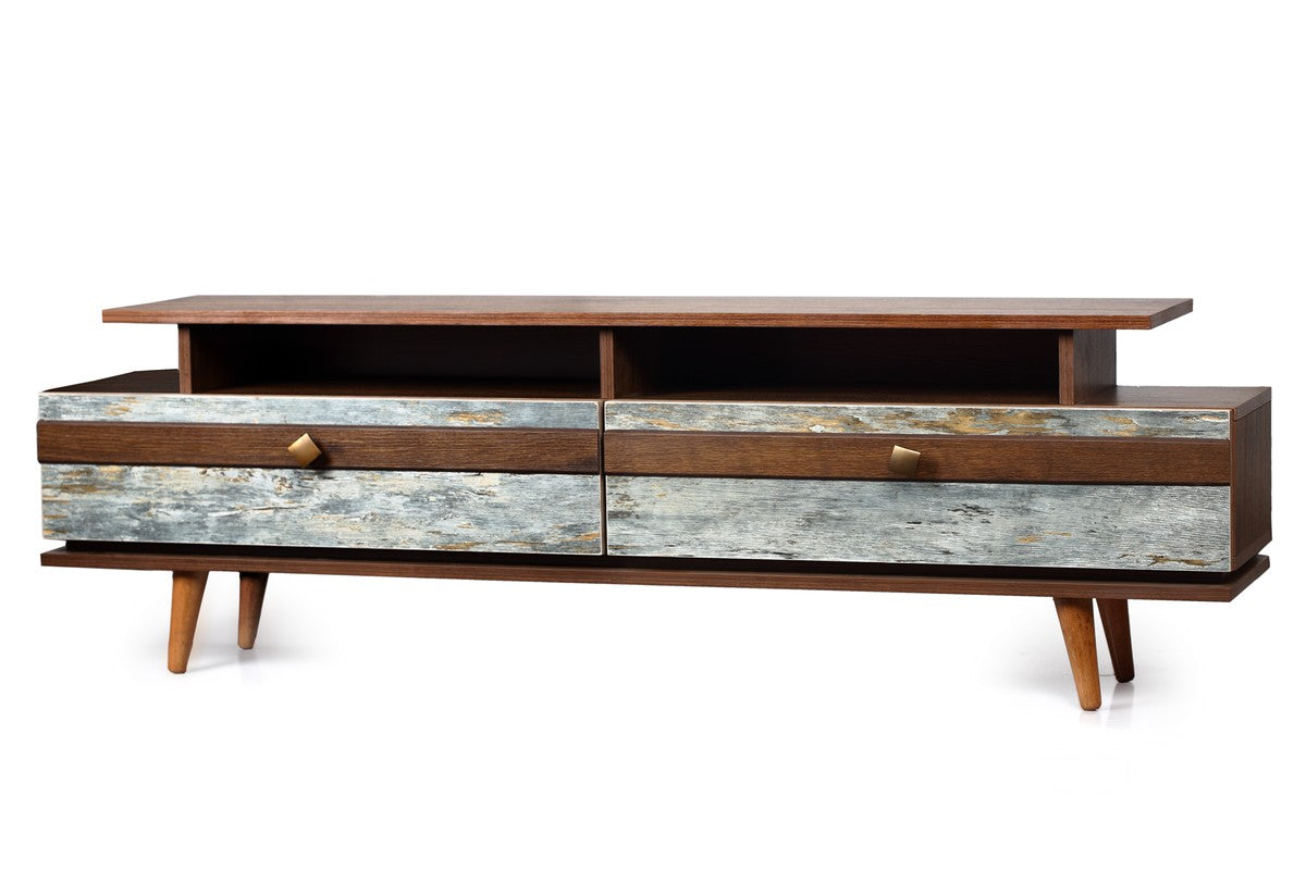 Galaxy Tv Unit Walnut * Moga/Mint Whole Unit