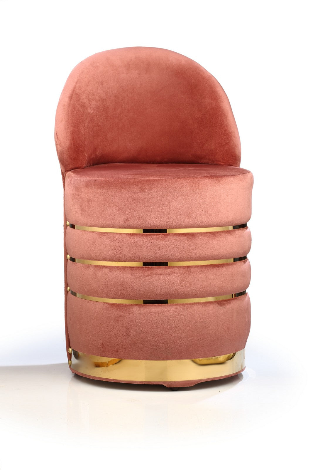 Pouf Chair With Back Rose