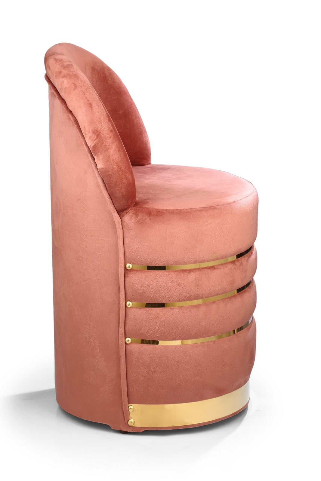 Pouf Chair With Back Rose