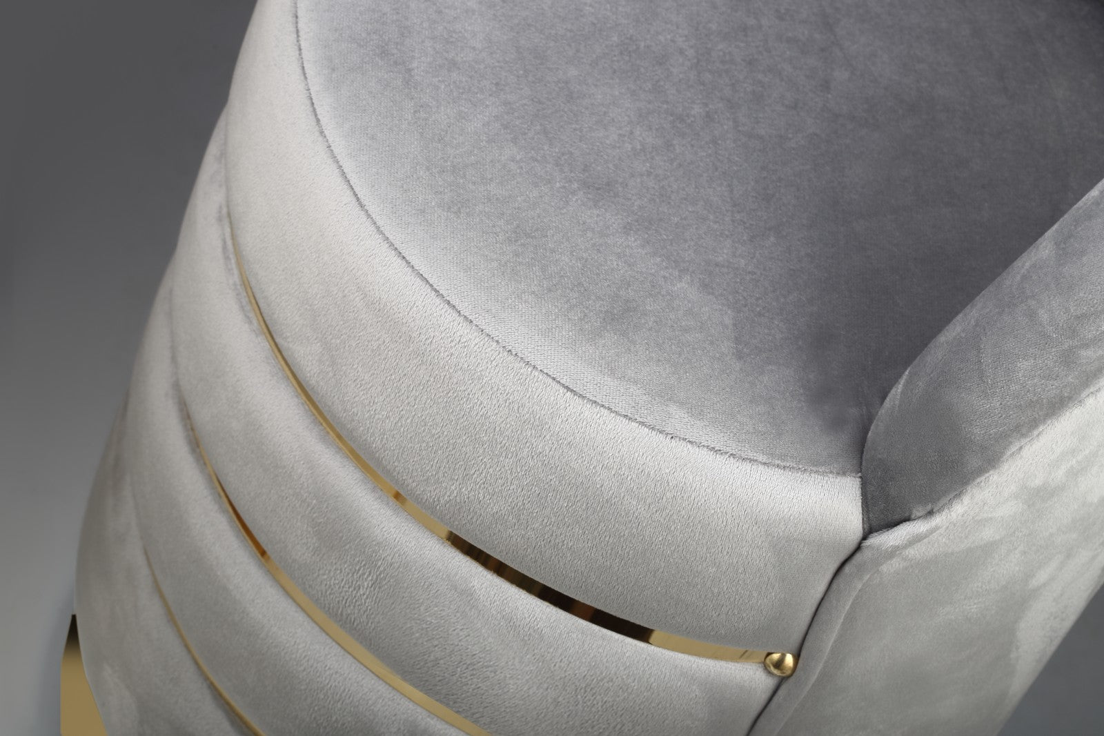 Pouf Chair With Back Grey