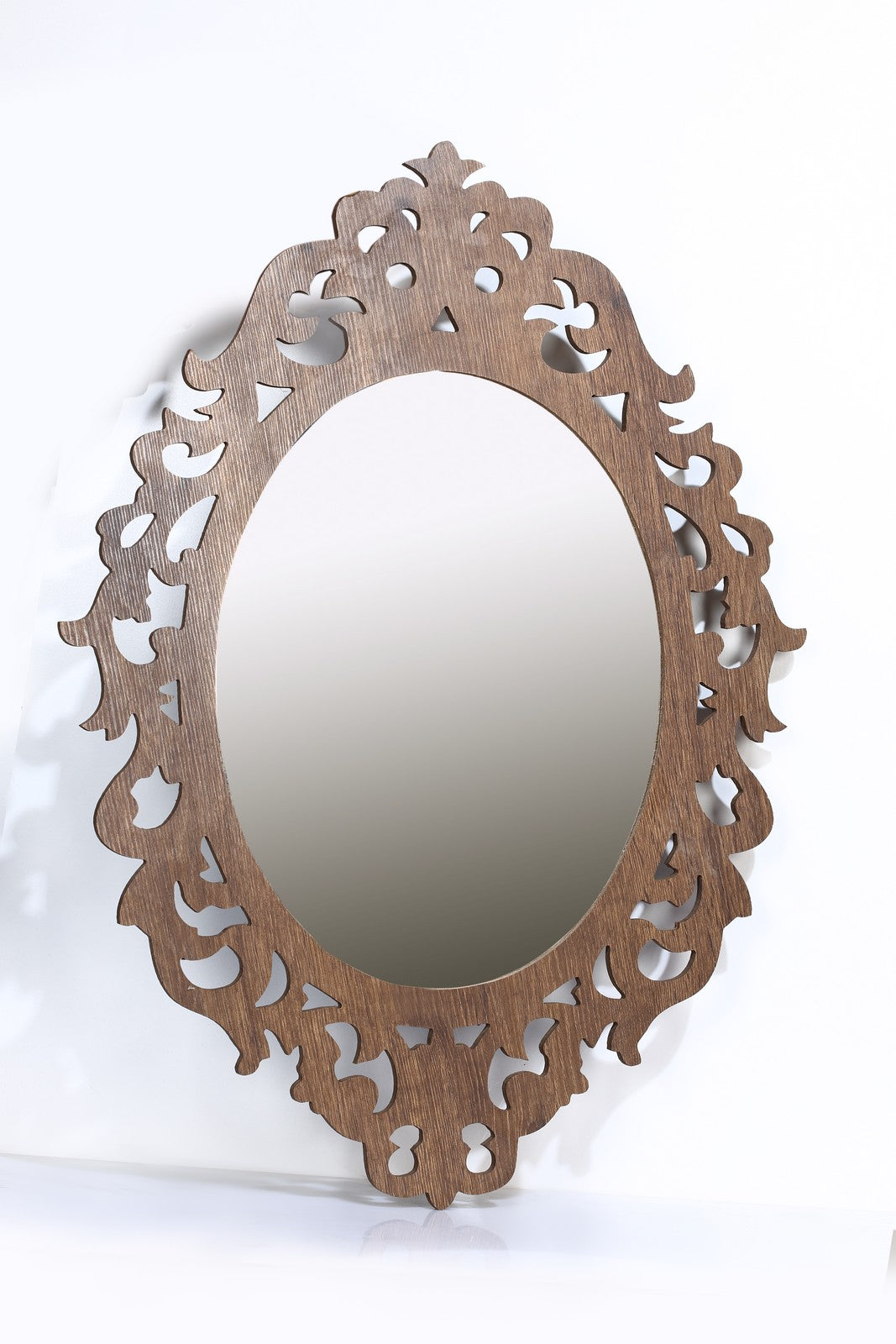 Wall Mirror Wooden Frame Rotar Walnut