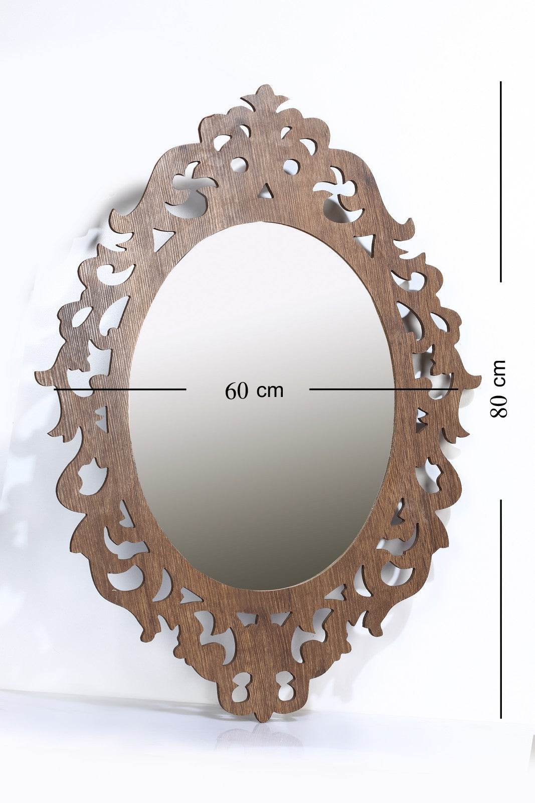 Wall Mirror Wooden Frame Rotar Walnut