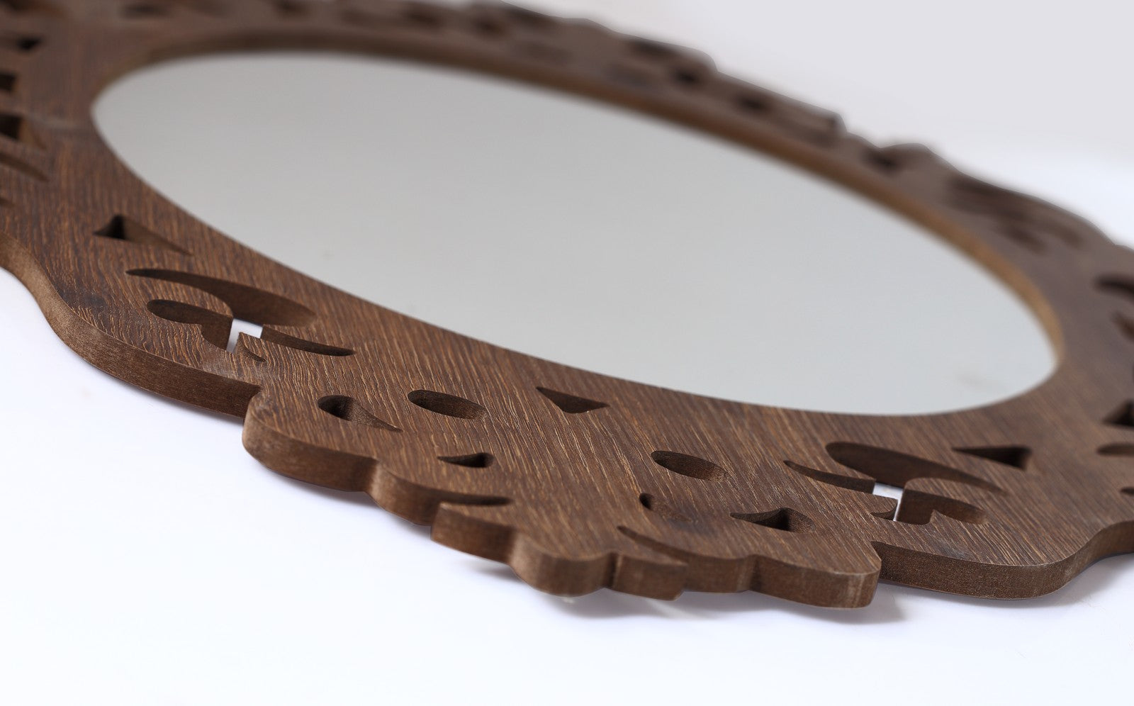 Wall Mirror Wooden Frame Rotar Walnut