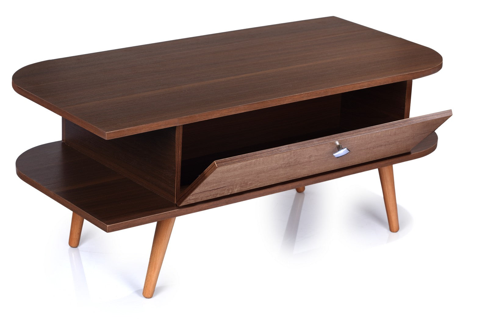 Tear Shape Coffee Table Walnut* Light Walnut