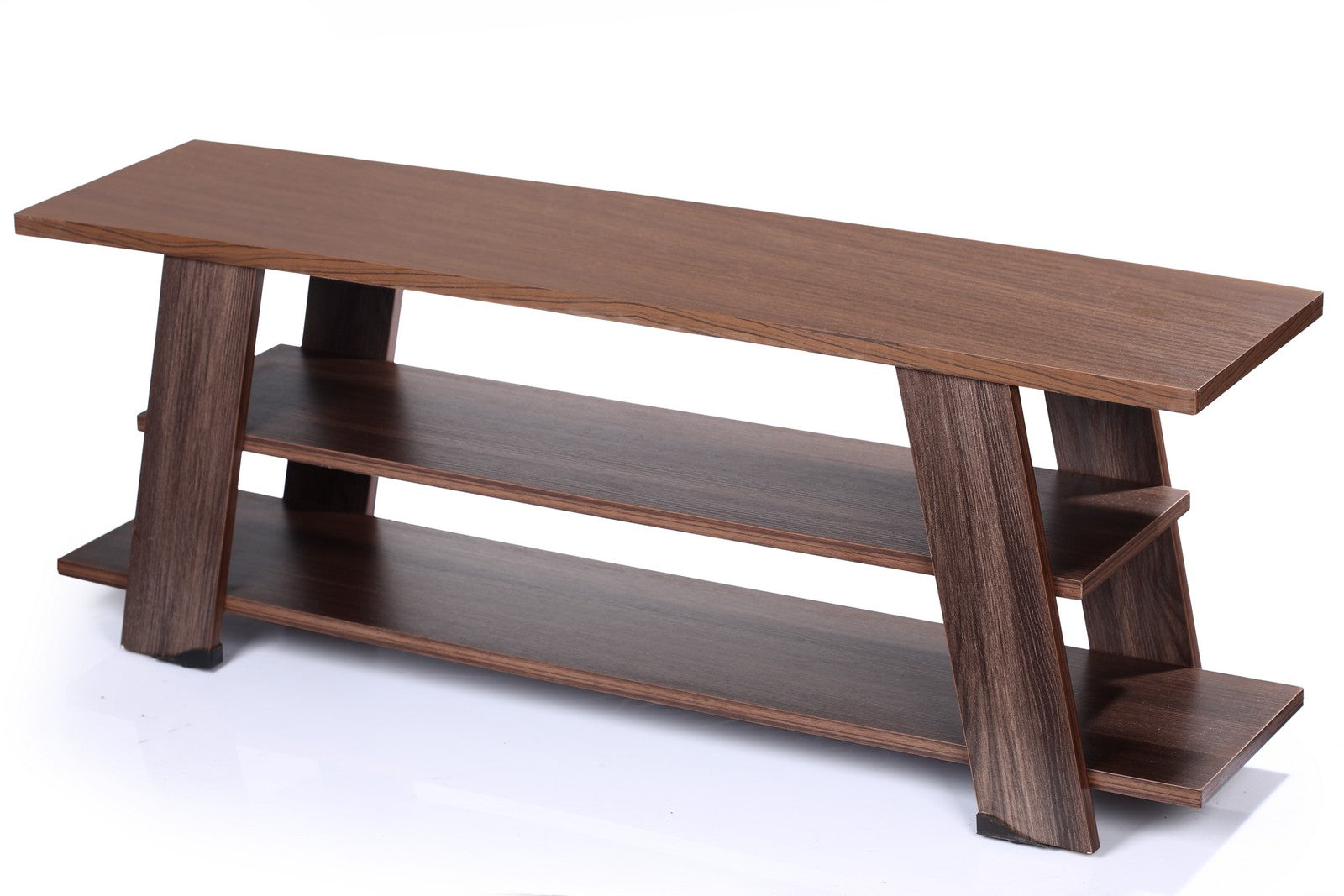Easy Tv Unit Three Shelves 120cm Walnut