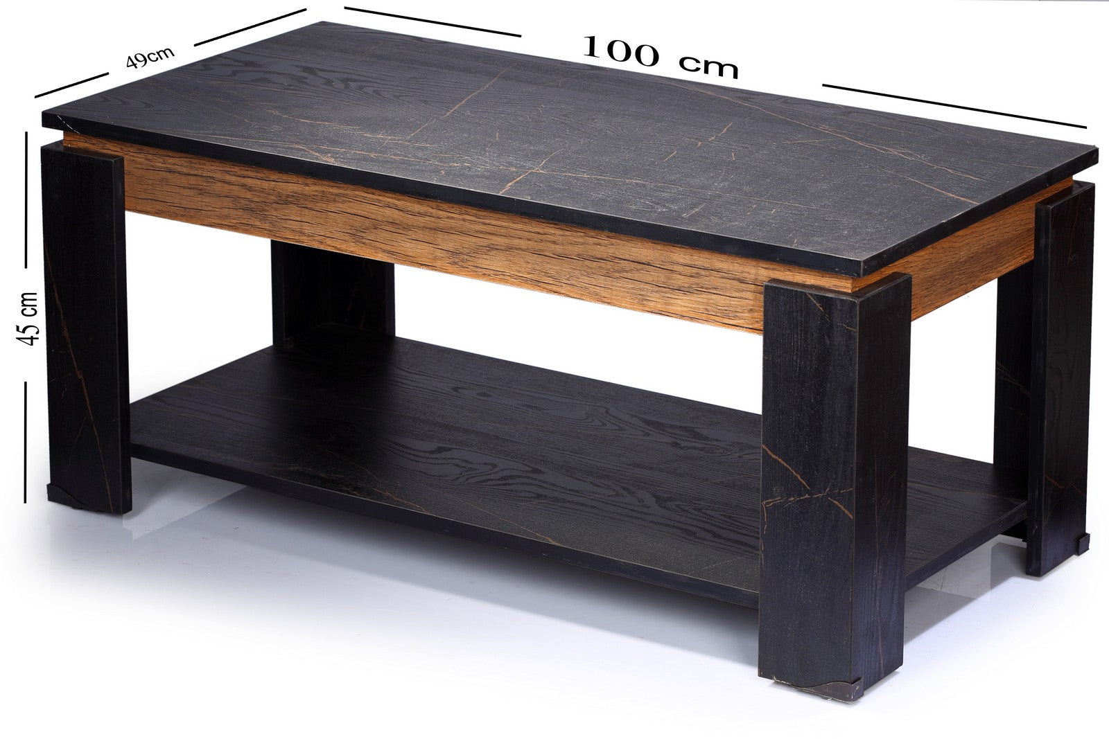 Paris Coffee Table Black*Gold/Honey