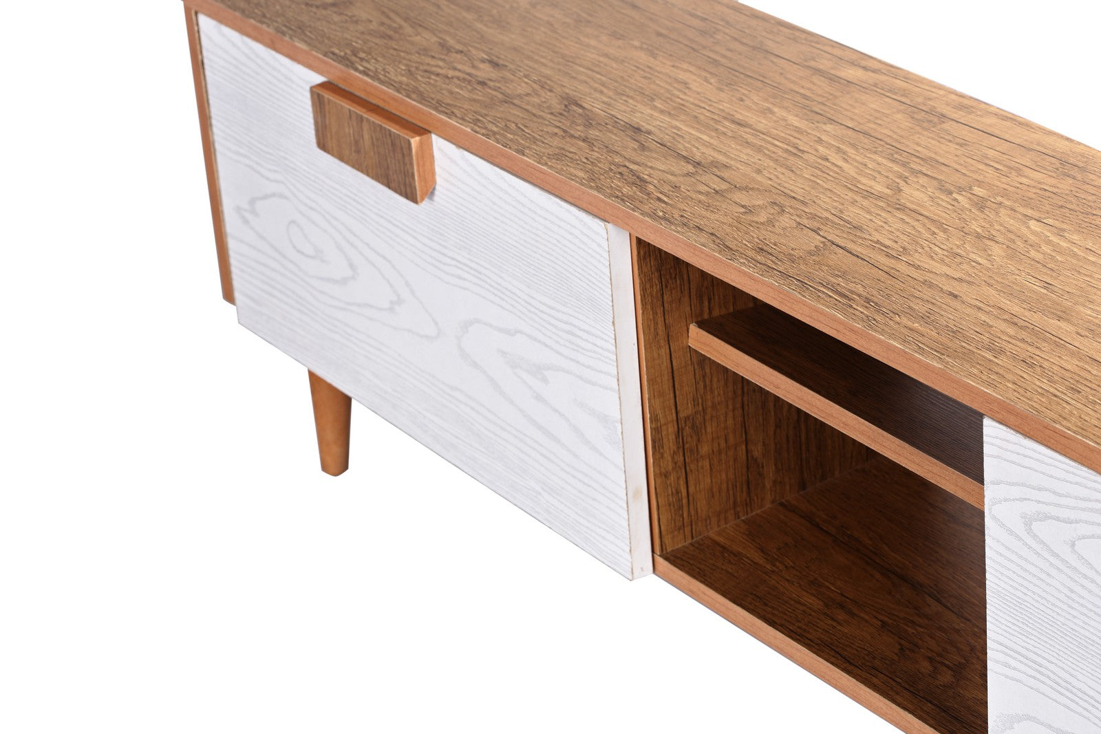Franko Tv Unit 160cm Two Drawers Honey*White