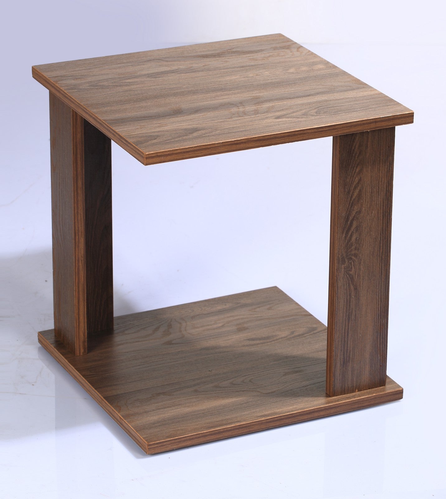 Square table 2 Legs Walnut/Brownish Choco