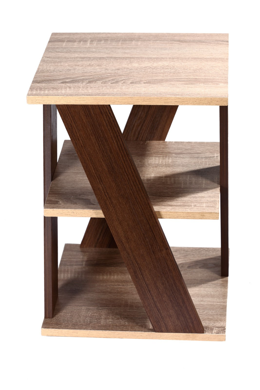 Three Shelves table  Beige*Walnut