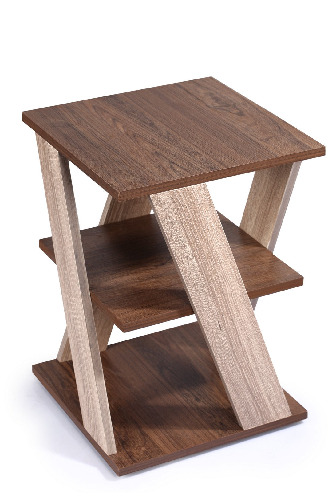 Three Shelves table  Dark Walnut * Beig