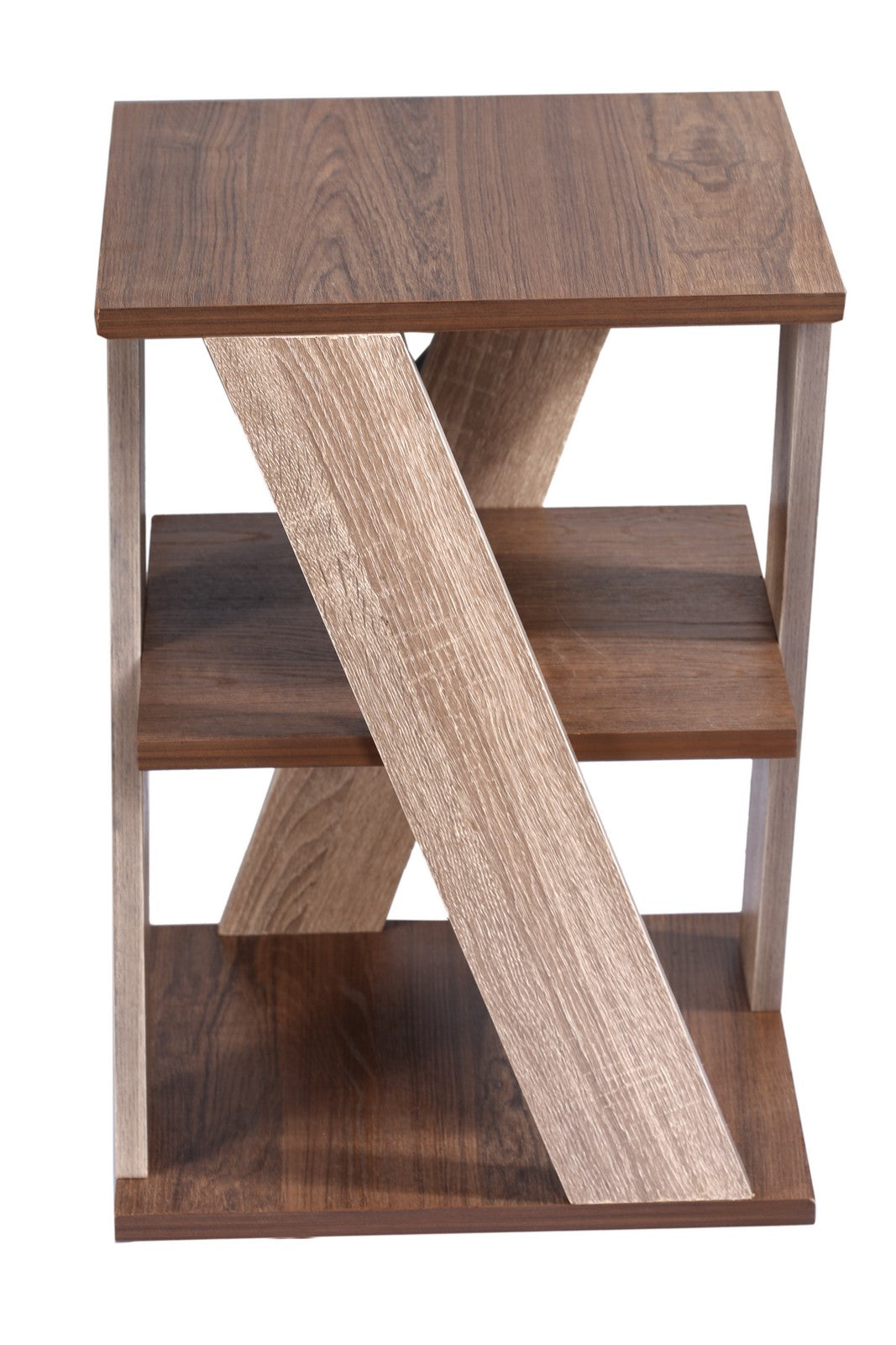 Three Shelves table  Dark Walnut * Beig