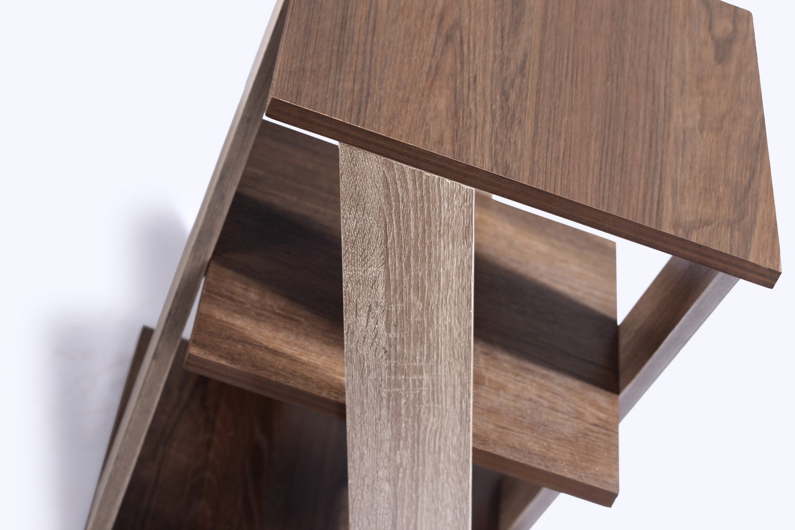 Three Shelves table  Dark Walnut * Beig
