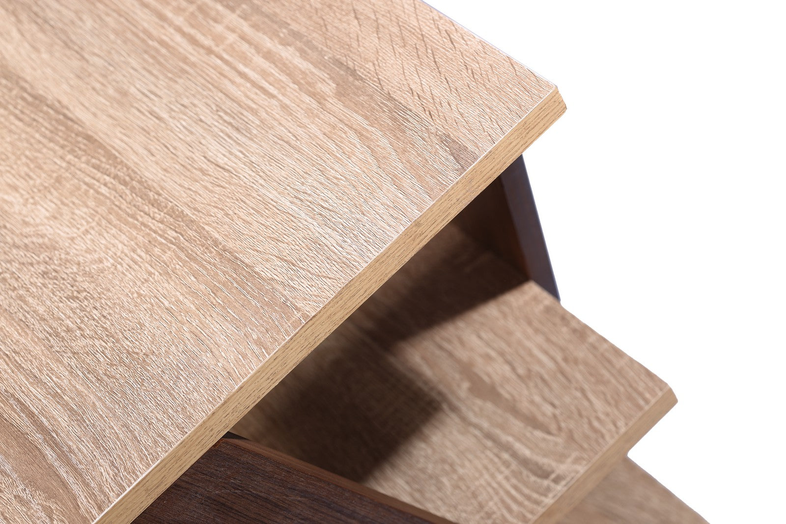 Three Shelves table  Beige*Walnut