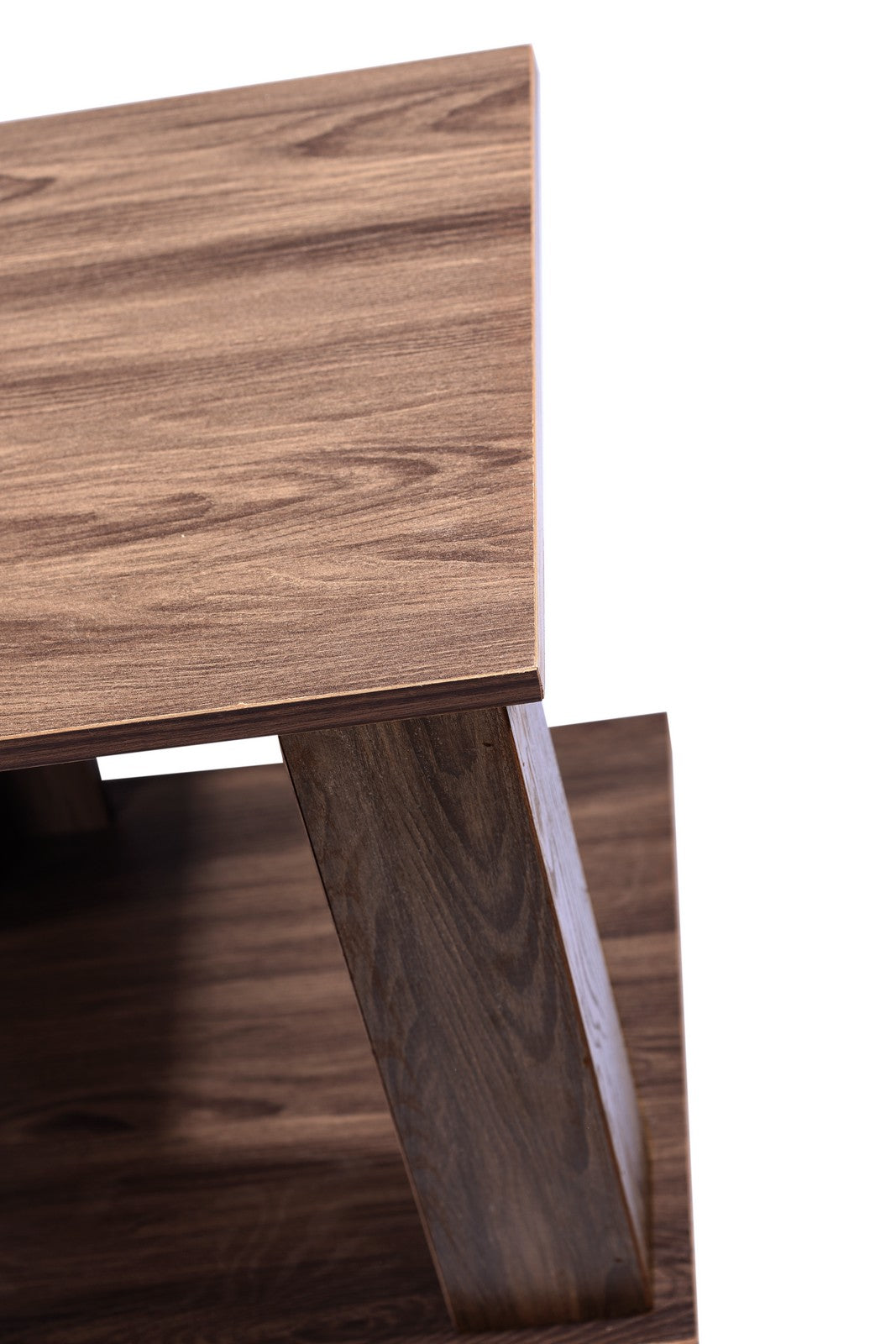 Square table 2 Legs Walnut/Brownish Choco