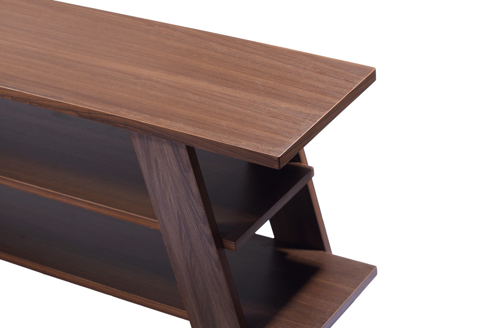 Easy Tv Unit Three Shelves 120cm Walnut