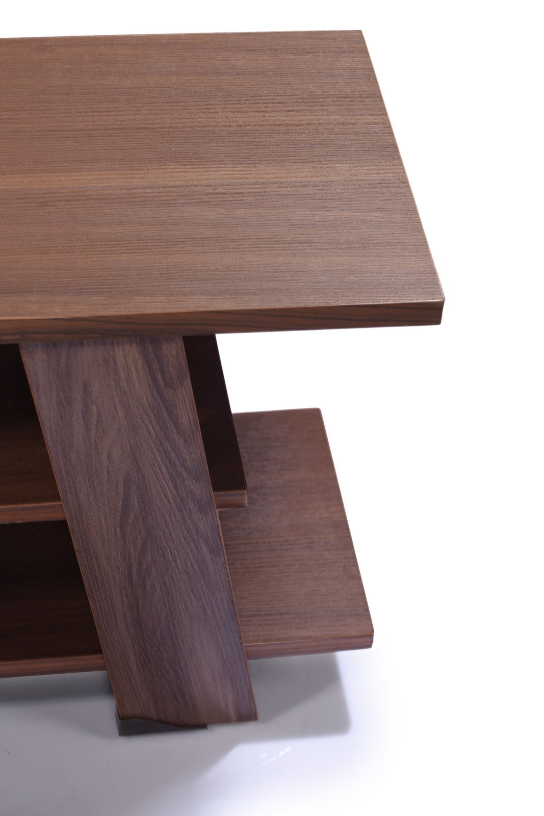 Easy Tv Unit Three Shelves 120cm Walnut