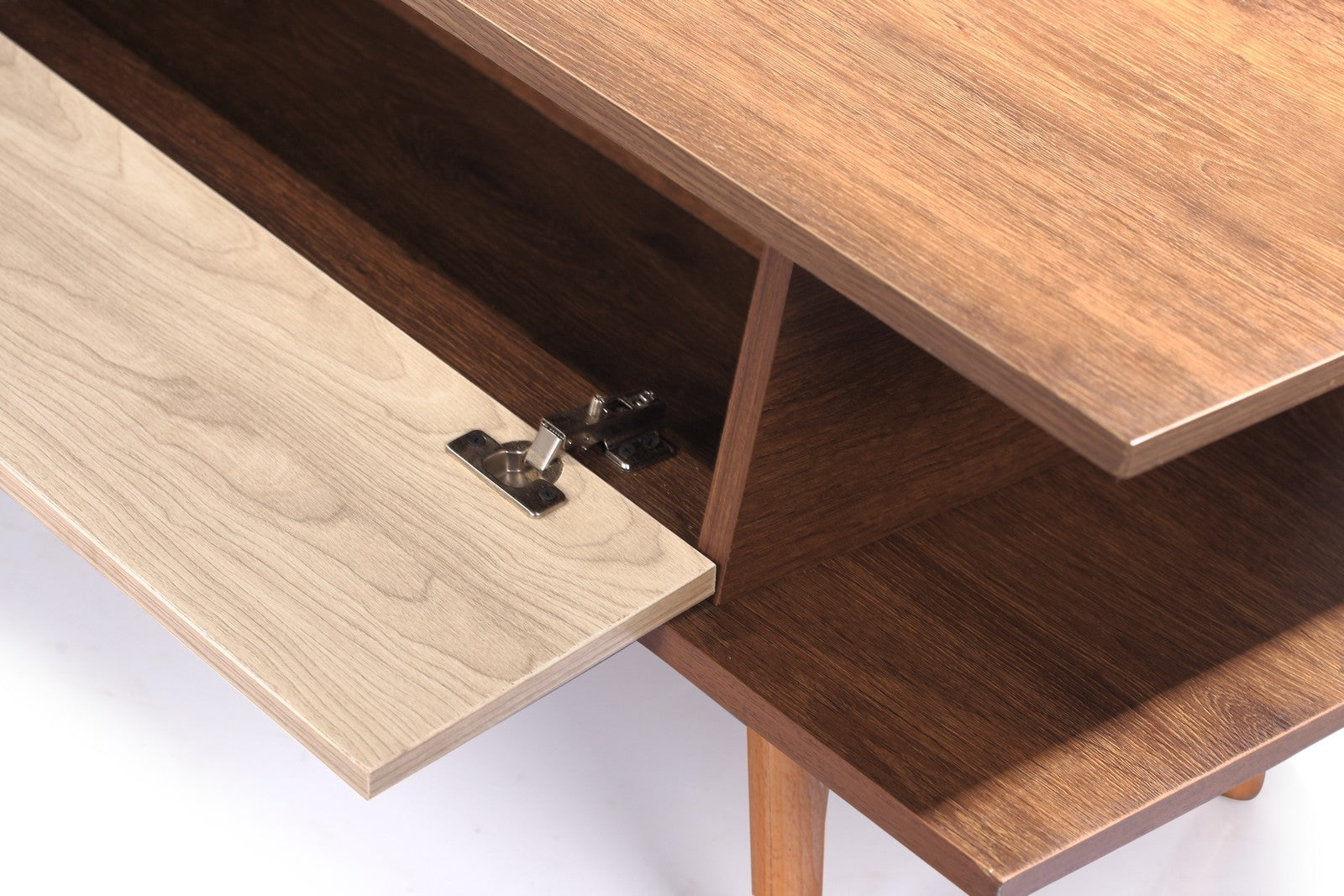 Tear Shape Coffee Table Walnut*creamy