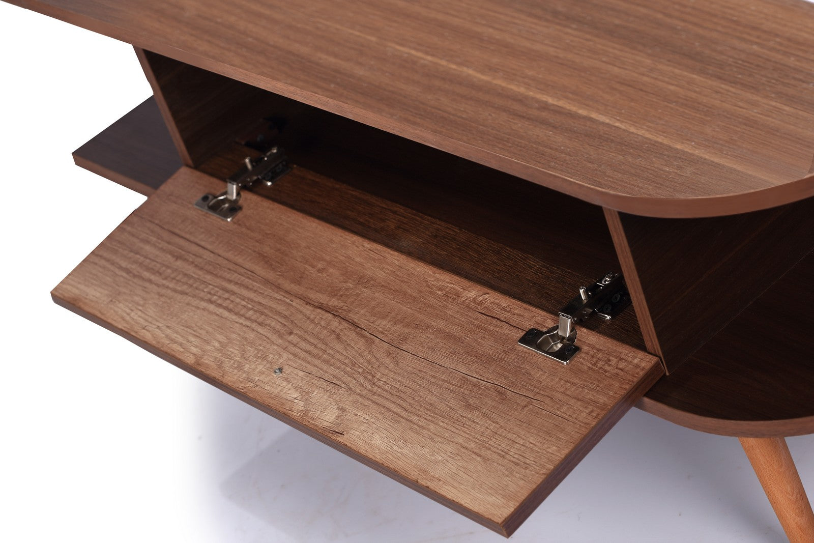 Tear Shape Coffee Table Walnut* Light Walnut