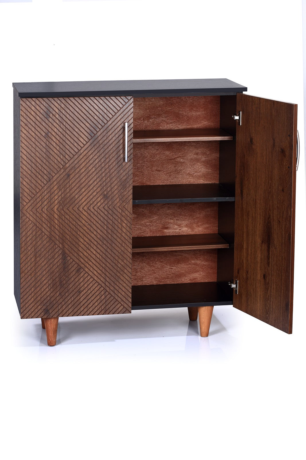 Shoe Rack MASA Black*Walnut