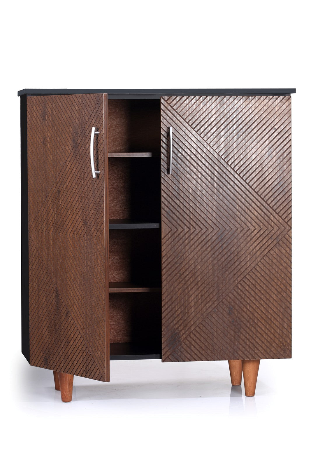 Shoe Rack MASA Black*Walnut