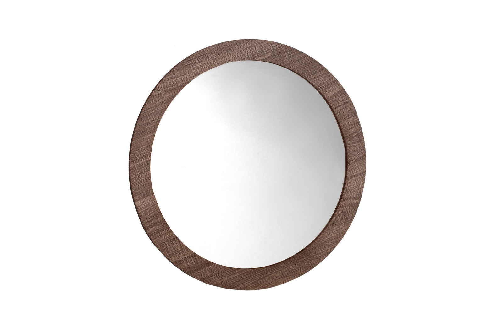 Wall Mirror Rounded Brownish