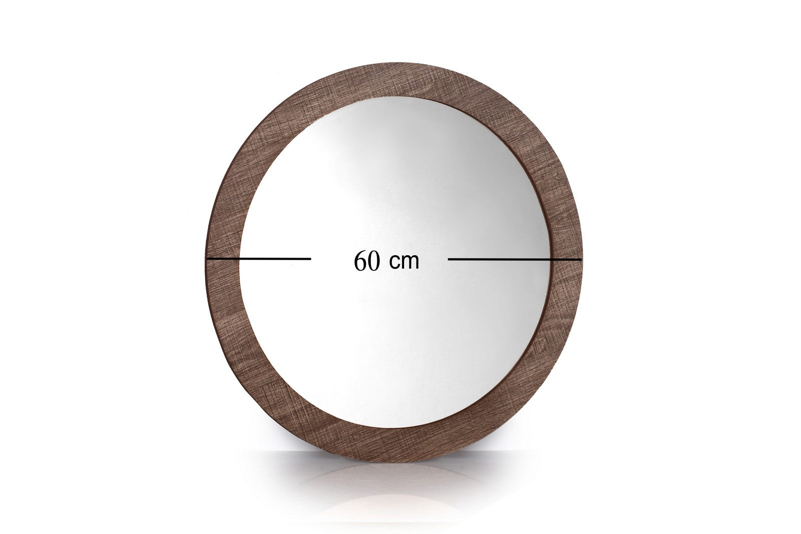 Wall Mirror Rounded Brownish