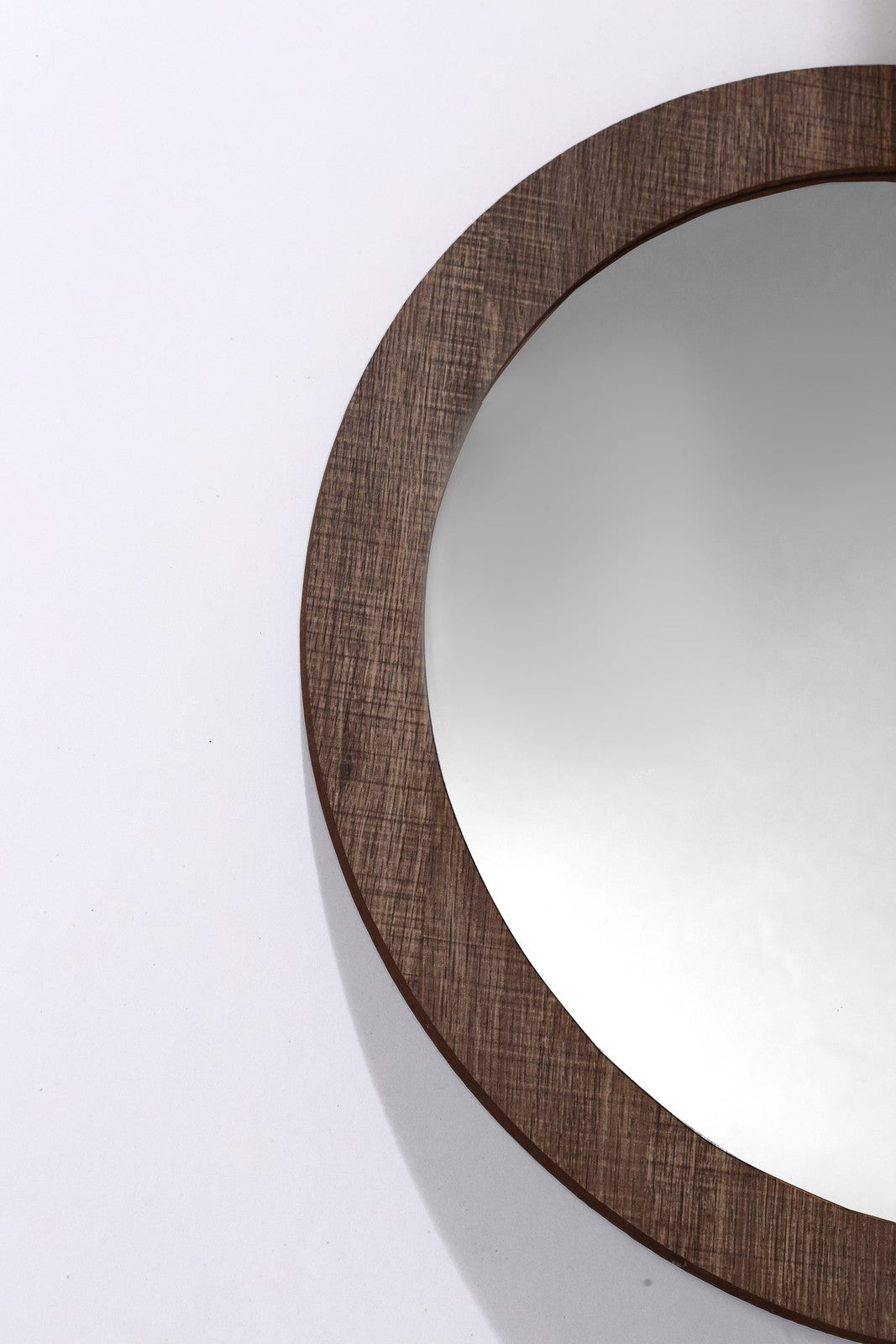 Wall Mirror Rounded Brownish