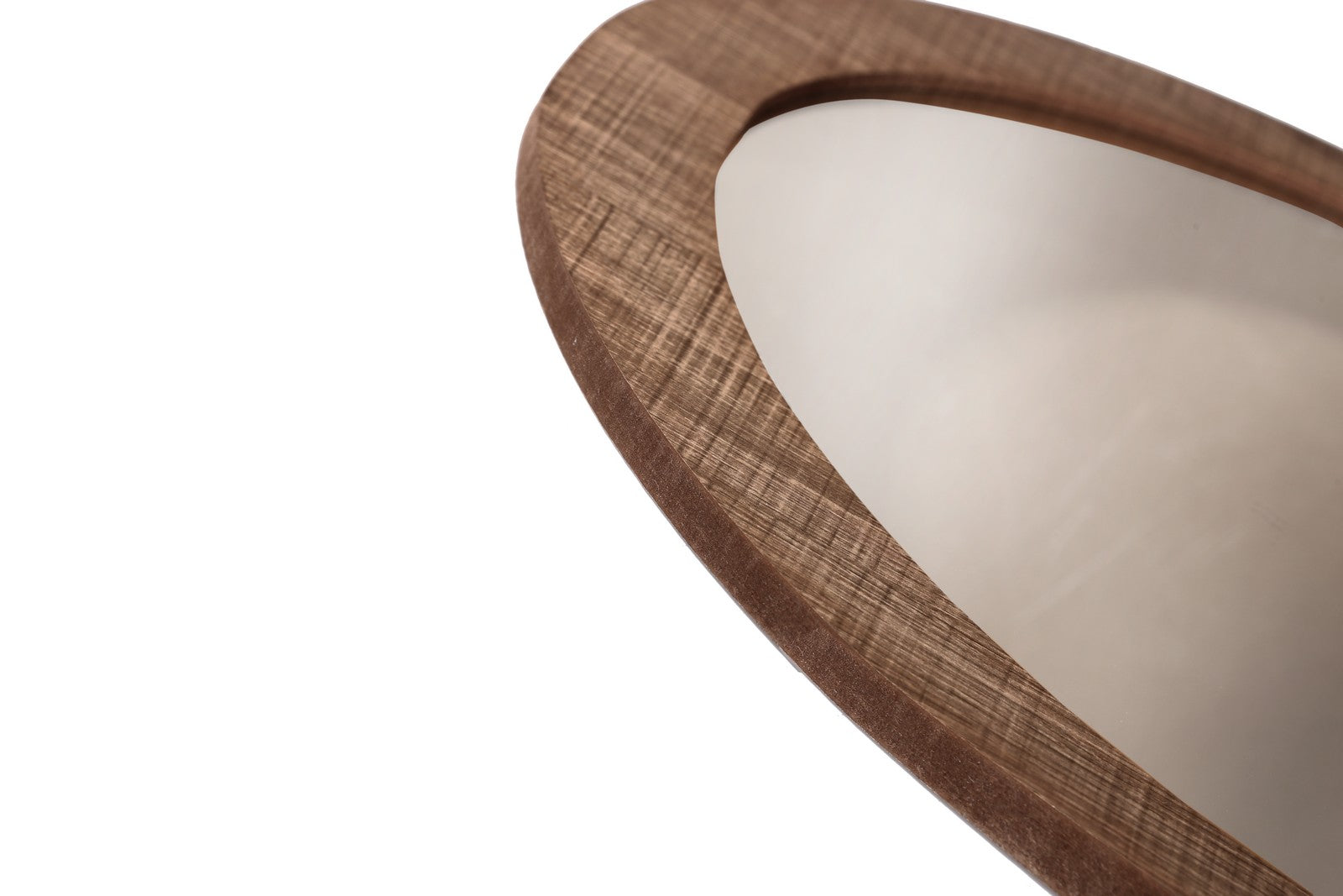 Wall Mirror Rounded Brownish