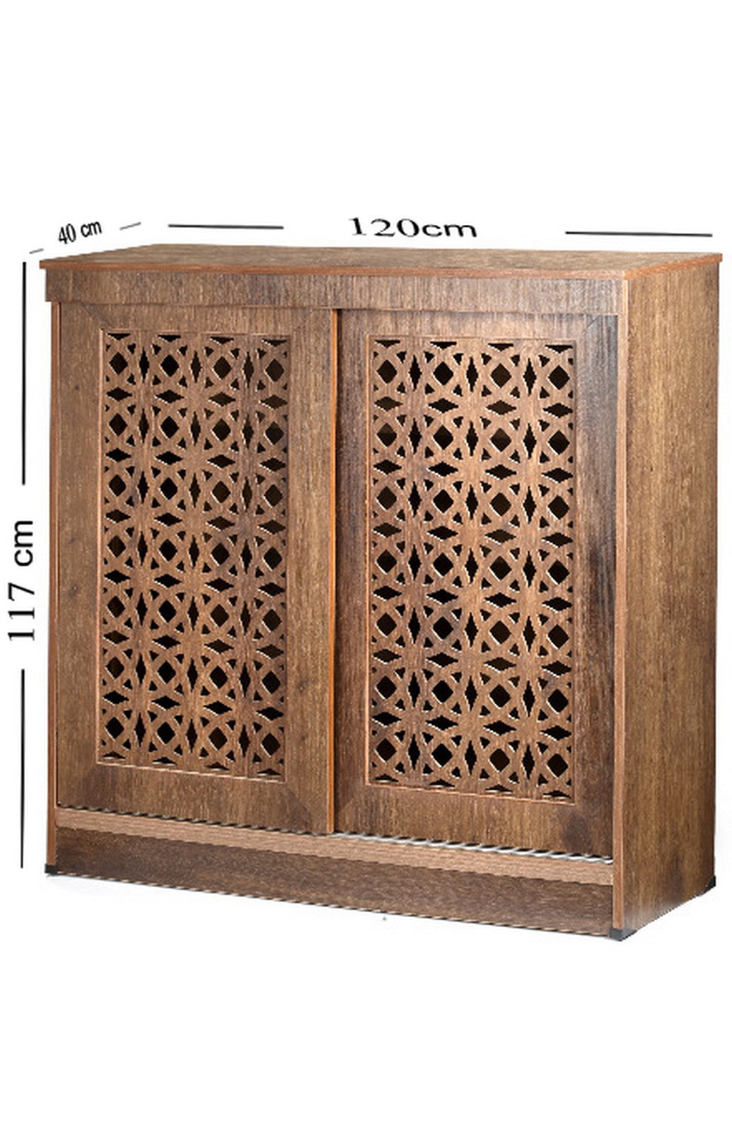 Shoe Rack Rotar 120cm  - Walnut