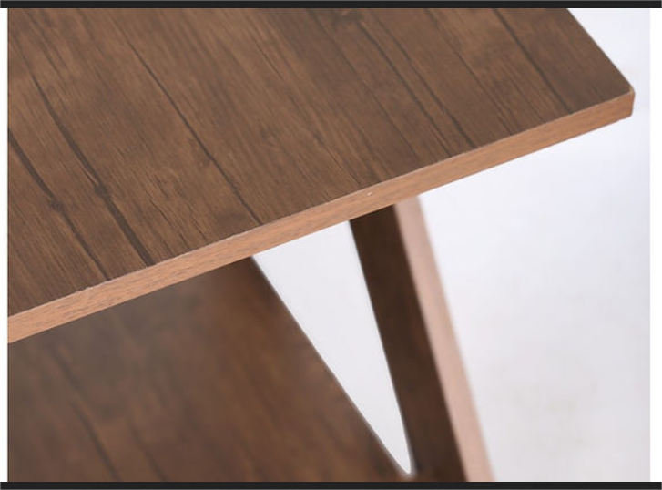 Square Table X shape Walnut
