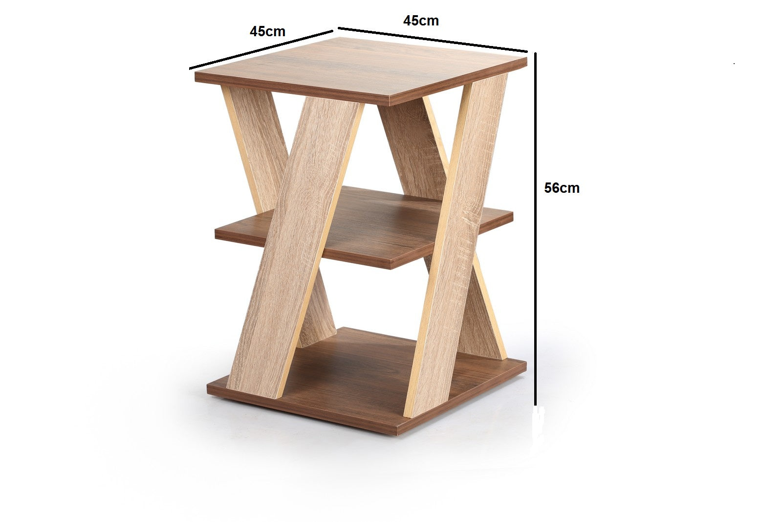 Three Shelves table Walnut * Beige