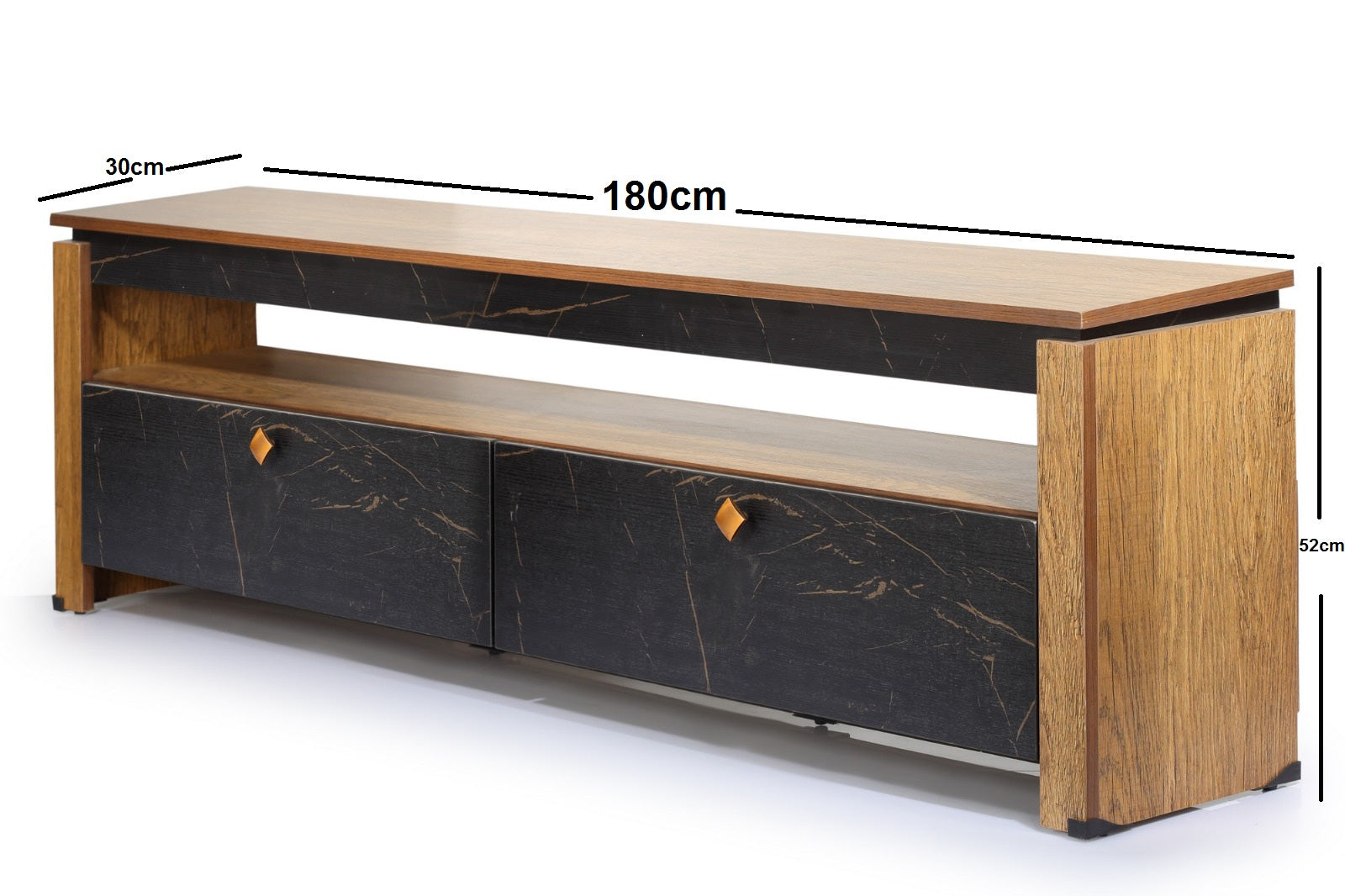 New Santa Tv Unit Honey*Black-Gold